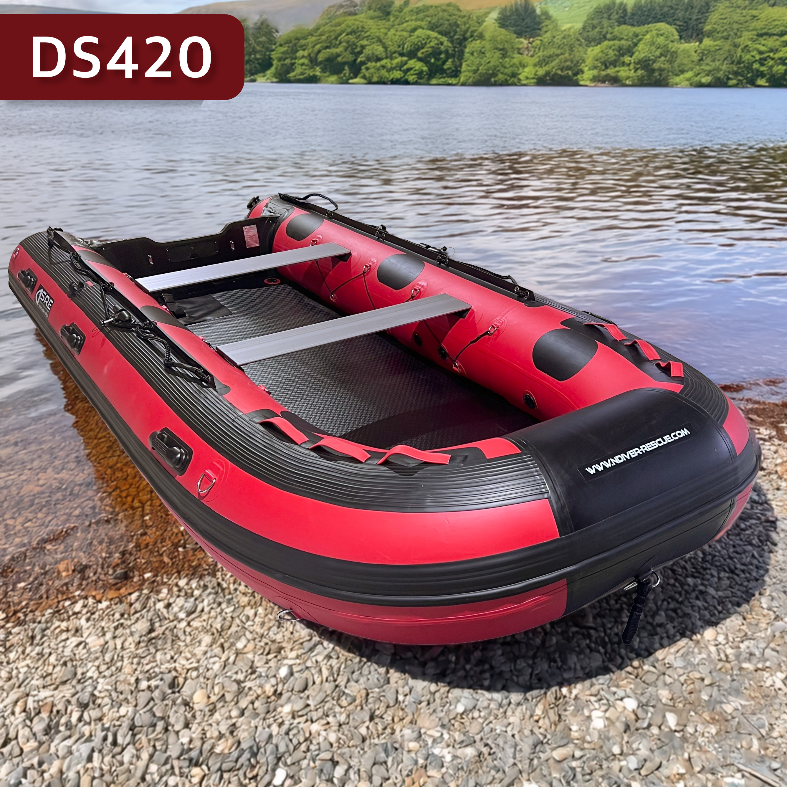 Надувная лодка DS420 с надувным корпусом